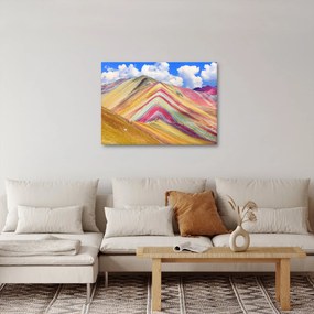 Obraz - Rainbow Mountain, Peru (70x50 cm)