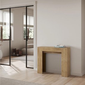 Konsola rozkładana 90x25/181 cm Slick Dąb naturalny