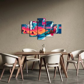 Obraz - Książę i smocza księżniczka (125x70 cm)