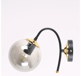 Czarno-szary kinkiet ø 15 cm Yoyo – Squid Lighting