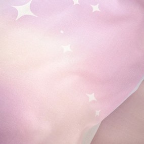Biało-różowa pościel dziecięca dwuosobowa 200x200 cm Ombre Stars – Catherine Lansfield