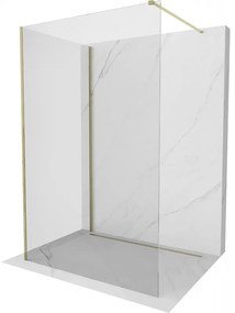 Mexen Kioto ścianka prysznicowa Walk-in 140 x 75 cm, transparent, złota - 800-140-212-50-00-075