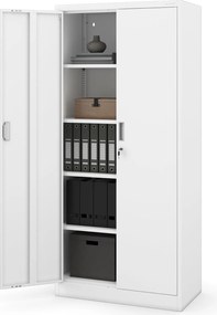 Szafa biurowa na dokumenty Jan Compact 80x40x175 cm, kolor biały