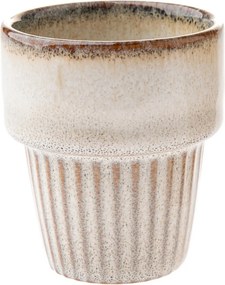 Zestaw 4 kubków ceramicznych Rustik 100 ml, beżowy