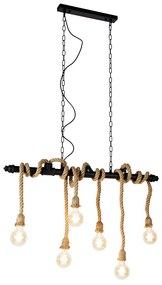 Inteligentna lampa wisząca czarna 6-światłowa w tym WiFi G95 - Plural