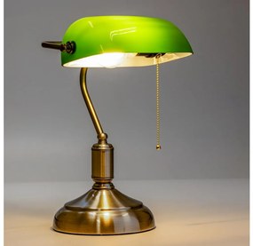 Brilagi - Lampa biurkowa BANK OFFICE 1xE27/60W/230V mosiądz/zielona