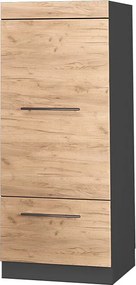 Szafka do mikrofalówki złoty dąb energetyczny 60x58.1x153.6 fame-line