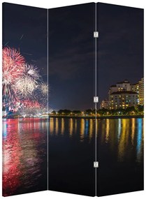 Parawan - Fajerwerki w Singapurze (126x170 cm)