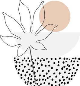 Obraz - Line art flowers N⁰3 (70x50 cm)