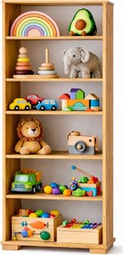 Wysoki regał na zabawki 70 cm dąb craft złoty P1-B38