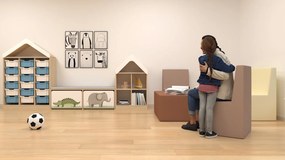 Zestaw mebli do przedszkola i żłobka, z pojemnikami Blox Nature 7