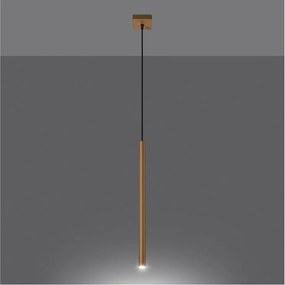 Metalowa lampa wisząca w kolorze złota Fideus – Sollux