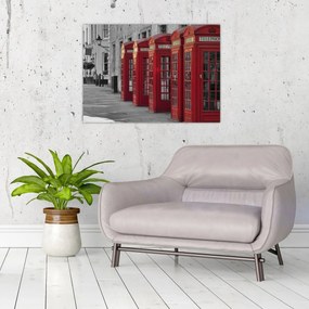 Obraz - Budki telefoniczne w Londynie (70x50 cm)
