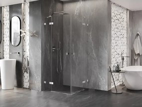 Mexen Lunar Duo kabina prysznicowa uchylna 70 x 70 cm, transparent, chrom - 834-070L-070P-01-00