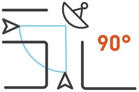 Lustro półkuliste dozorowe 1/8 kuli, średnica 800 mm