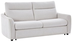 Kanapa rozkładana 3-osobowa z beżowej tkaniny SOVANIA