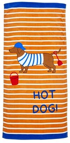 Pomarańczowy bawełniany ręcznik plażowy 76x160 cm Hot Dog – Catherine Lansfield