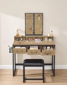 Nowoczesna toaletka z krzesłem dąb artisan - Tocador 8X