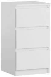 Komoda BASIC 3 szuflady – Biała | 40x75x40 cm
