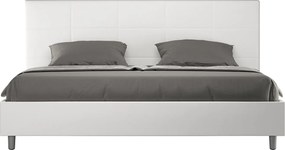 Łóżko bez stelaża tapicerowane 180x190 sztucznej skóry biały Mika