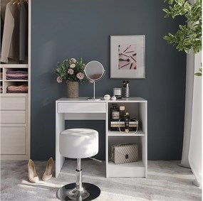 Stół toaletowy biały/biały wysoki połysk 89.8x50.1x76 sherry