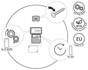 Zegar ścienny ø 57 cm Archie – Styler