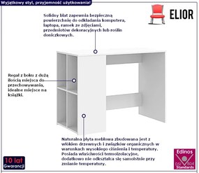 Białe biurko z regałem Oresio 3X