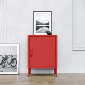 Szafka nocna metalowa czerwona Modern MIA, 424 x 595 x 400 mm