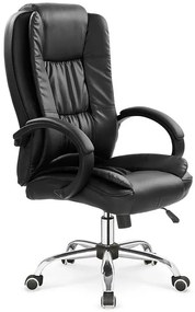 Czarny ergonomiczny biurowy fotel obrotowy - Loko