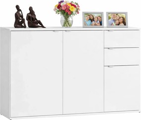 Biała Nowoczesna Komoda Z Drzwiczkami I Szufladami W3-H77