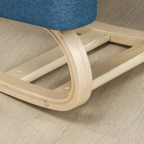 Vinsetto Krzesło klęcznik, ergonomiczny taboret do siedzenia, tapicerowany stołek dla zdrowej postawy, drewno brzozowe, wytrzymałość do 120 kg, niebieski | Aosom PL