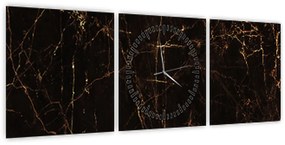 Obraz - Marmur (z zegarem) (90x30 cm)