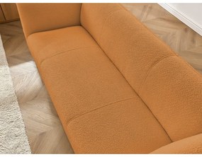Musztardowa sofa z materiału bouclé 242 cm Giorgia – Bobochic Paris