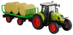 Traktor z przyczepką z sianem świeci gra 37,5 cm