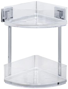 Podwójna półka narożna z przyssawką Wenko Vacuum-Loc, 19,5x28cm