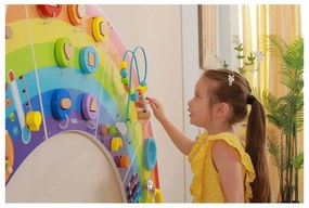 Viga drewniana tablica sensoryczno-manipulacyjna edu tęcza certyfikat fsc