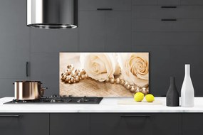 Panel Szklany do Kuchni Bukiet Czerwonych Róż