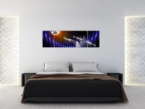Obraz skaczącego piłkarza (170x50 cm)
