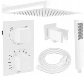 Mexen Cube DR02 zestaw prysznicowy podtynkowy z deszczownica 30 cm, biały - 77502DR0230-20