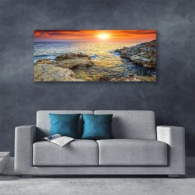 Obraz na płótnie Odblask Słońca na Falach