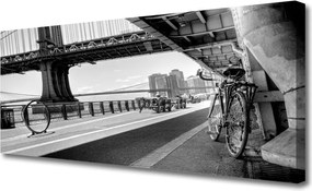 Obraz canvas Rowerowy Szlak nad Mostem