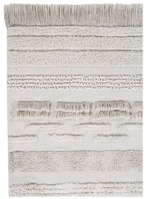 Jasnoszaro-kremowy bawełniany dywan tkany ręcznie odpowiedni do prania 140x200 cm Air Natural – Lorena Canals