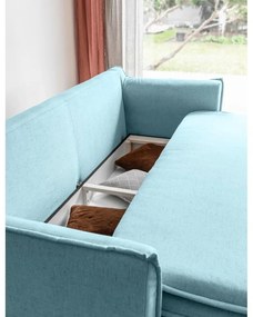 Jasnoniebieska rozkładana sofa 225 cm Charming Charlie – Miuform