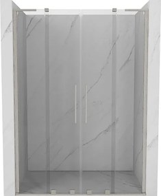 Mexen Velar L Duo drzwi prysznicowe rozsuwane 150 cm, transparent, nikiel szczotkowany - 871-150-003-02-97