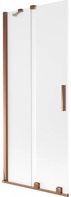 Mexen Velar parawan nawannowy 2-skrzydłowy rozsuwany 80 x 150 cm, szron, różowe złoto - 896-080-000-31-60