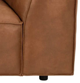 Koniakowa sofa z imitacji skóry 282 cm Fairfield Kentucky – Bonami Selection