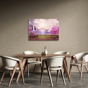 Obraz na szkle - jezioro (70x50 cm)