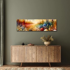 Obraz - Kolorowa łąka (170x50 cm)