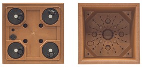 Doniczka Madera Square ECO Wood 38,5x38,5x37 cm brązowa PROSPERPLAST