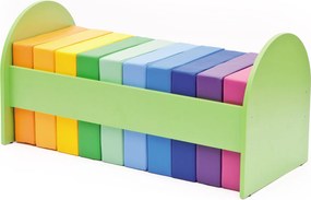 Zestaw piankowy Tęcza - 10 kolorowych siedzisk ze stojakiem 4521153